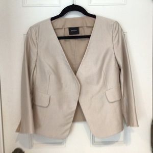 Short 3/4 sleeve wool blend lined jacket